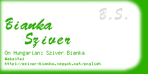 bianka sziver business card